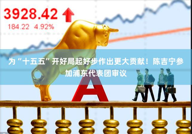 为“十五五”开好局起好步作出更大贡献！陈吉宁参加浦东代表团审议
