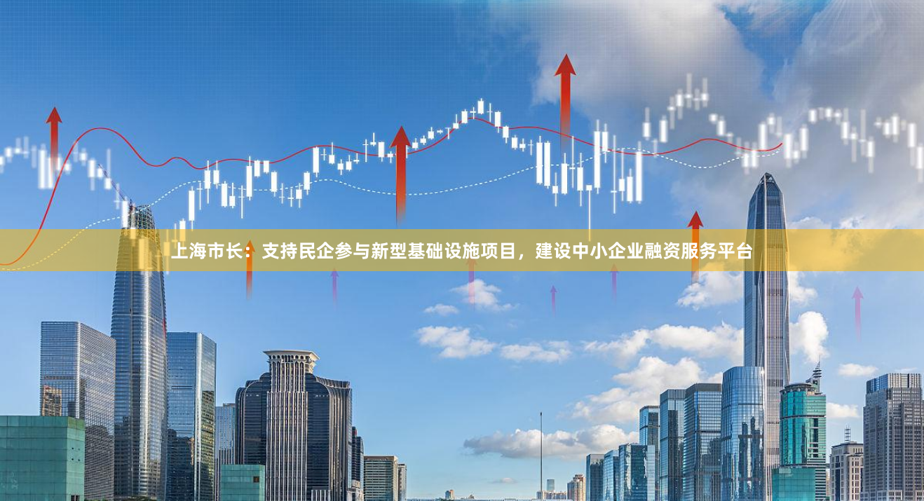 上海市长：支持民企参与新型基础设施项目，建设中小企业融资服务平台